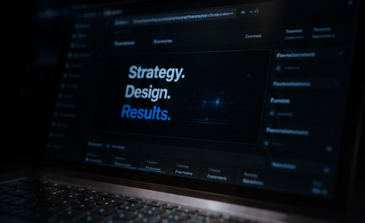 High converting website on screen
